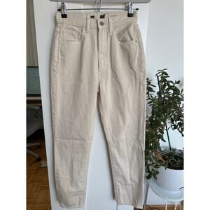 DL1961 Lela Slim Vintage Ultra High Rise Vintage, Ecru, Size 24, Like New